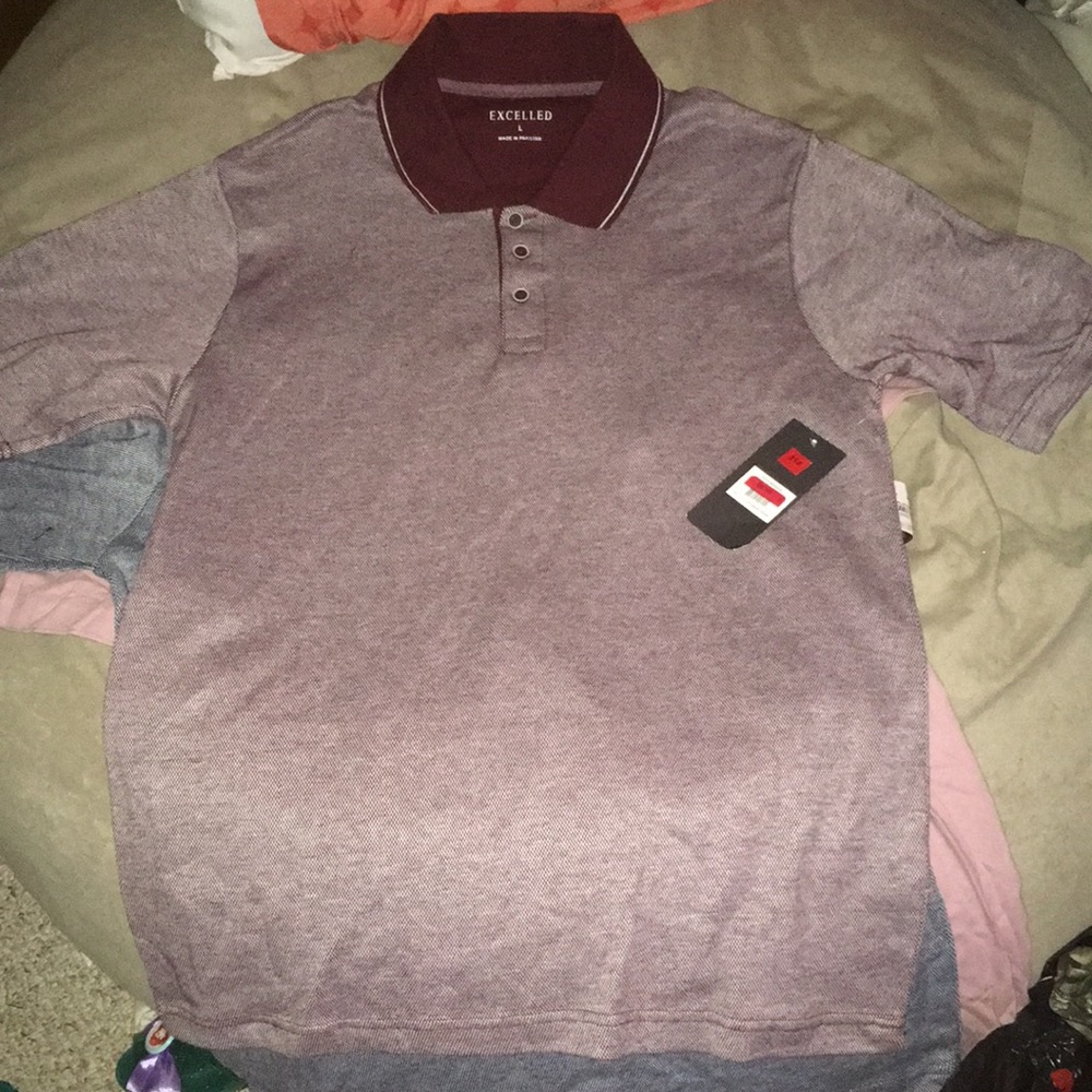 2 Men’s Large half Button up T-shirt by Excelled